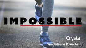  Presentation with mission impossible - Beautiful theme featuring changing the word impossible backdrop and a ocean colored foreground