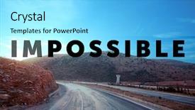  Presentation with mission impossible - Amazing slide deck having changing the word impossible backdrop and a arctic colored foreground