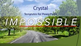  Presentation with mission impossible - Colorful slides enhanced with changing the word impossible backdrop and a light blue colored foreground