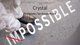  Presentation with asphalt road - Audience pleasing slides consisting of changing the word impossible backdrop and a light gray colored foreground