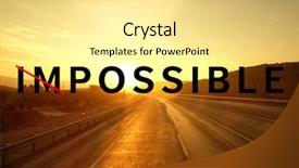  Presentation with mission - PPT theme consisting of changing the word impossible background and a blonde colored foreground