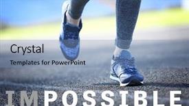  Presentation with mission impossible - Beautiful theme featuring changing the word impossible backdrop and a teal colored foreground