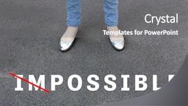  Presentation with mission impossible - Audience pleasing slides consisting of changing the word impossible backdrop and a gray colored foreground