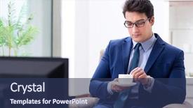  Presentation with watching tv - Colorful presentation design enhanced with channel management - businessman watching tv backdrop and a  colored foreground