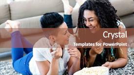  Presentation with navajo rug - Beautiful presentation theme featuring channel partners - lesbian couple lying on rug backdrop and a tawny brown colored foreground