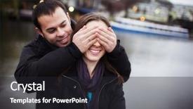  Presentation with female pelvis - Beautiful PPT theme featuring channel partners - young handsome man surprising her backdrop and a dark gray colored foreground