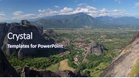  Presentation with central america music - PPT theme with chant - meteora thessalia central greece background and a  colored foreground