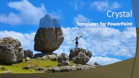  Presentation with chaos - Colorful presentation enhanced with chaos-de-nimes-nimes-le backdrop and a teal colored foreground