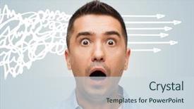  Presentation with horror - Beautiful presentation design featuring chaos terror - fear emotions horror and people backdrop and a  colored foreground