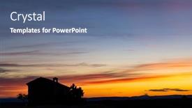  Presentation with sunrise - PPT layouts featuring chapel-at-sunrise-in-valensole background and a ocean colored foreground