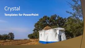  Presentation with stones - Slide deck having chapel-from-dolmen-stones-sao and a teal colored foreground