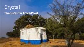  Presentation with stones - Slides having chapel-from-dolmen-stones-sao and a teal colored foreground