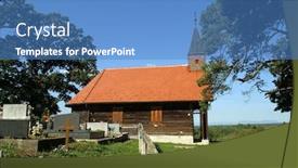  Presentation with john the baptist - Audience pleasing slide deck consisting of chapel-of-st-john backdrop and a teal colored foreground