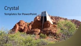  Presentation with holy water cross - Slides having chapel of the holy cross background and a light blue colored foreground