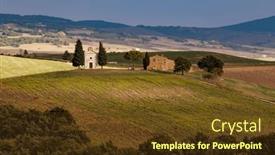  Presentation with tuscany - PPT theme having chapel-of-the-madonna-di background and a tawny brown colored foreground