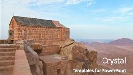  Presentation with moses - Theme enhanced with chapel on mount sinai moses background and a violet colored foreground