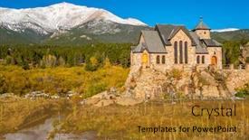  Presentation with changing season - Presentation theme enhanced with chapel-on-the-rock-church background and a gold colored foreground
