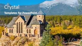 Presentation with changing season - PPT layouts with chapel on the rock church of saint malo near estes park season changing from autumn to winter rocky mountains colorado usa background and a teal colored foreground