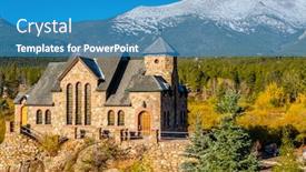  Presentation with changing season - Presentation design having chapel on the rock church of saint malo near estes park season changing from autumn to winter rocky mountains colorado usa background and a teal colored foreground