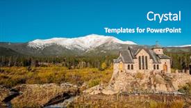  Presentation with changing season - Audience pleasing PPT layouts consisting of chapel on the rock church backdrop and a teal colored foreground