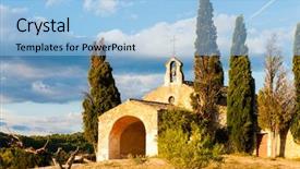 Presentation with catholic 16 chapel - Amazing theme having chapel st sixte near eygalieres backdrop and a  colored foreground