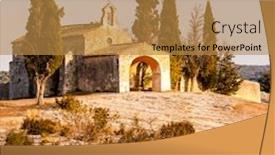  Presentation with france - Presentation theme with chapel-st-sixte-near-eygalieres background and a gold colored foreground