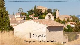  Presentation with lavender - Audience pleasing slide set consisting of chapel-with-lavender-field-plateau backdrop and a lemonade colored foreground