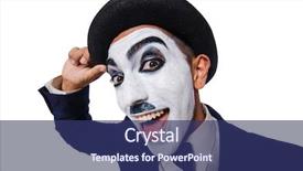  Presentation with facial pain medical man - Presentation theme having chaplin - funny man with face paint background and a  colored foreground