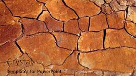  Presentation with background - Beautiful slide deck featuring chapped-ground-surface-closeup-background backdrop and a red colored foreground