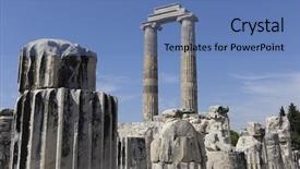  Presentation with antique - Amazing slides having chapter - view of temple of apollo backdrop and a teal colored foreground