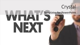  Presentation with next - Slide set with chapter - whats next background and a light gray colored foreground