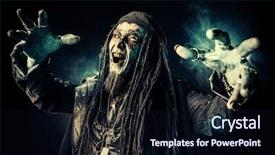  Presentation with novel - Cool new presentation theme with character aggressive angry pirate risen backdrop and a wine colored foreground