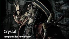  Presentation with novel - Audience pleasing PPT theme consisting of character aggressive angry pirate risen backdrop and a black colored foreground