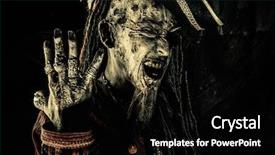  Presentation with novel - Cool new presentation with character aggressive angry pirate risen backdrop and a black colored foreground