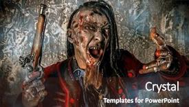  Presentation with novel - Slides having character aggressive angry pirate risen background and a wine colored foreground