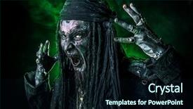  Presentation with novel - Audience pleasing PPT theme consisting of character aggressive angry pirate risen backdrop and a wine colored foreground