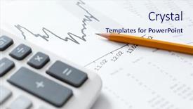  Presentation with business calculator - Beautiful presentation theme featuring character counts - close up of business stationery backdrop and a sky blue colored foreground