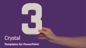  Presentation with measurement - Colorful presentation theme enhanced with character counts - female hand holding up backdrop and a violet colored foreground