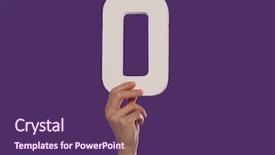  Presentation with measurement - Presentation consisting of character counts - female hand holding up background and a violet colored foreground