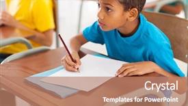  Presentation with chinese american - Beautiful theme featuring character education - adorable african american primary school backdrop and a coral colored foreground