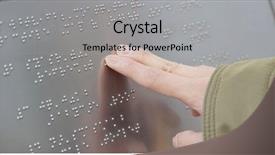  Presentation with blind - Presentation theme having character education - blind reading on braille background and a light gray colored foreground