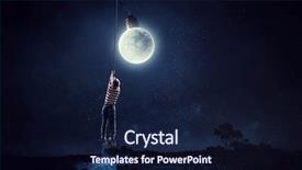  Presentation with moon - Theme consisting of character education - boy holds the moon mixed background and a navy blue colored foreground