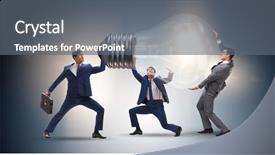  Presentation with idea - Amazing slide deck having character education - businessmen in bright idea concept backdrop and a gray colored foreground