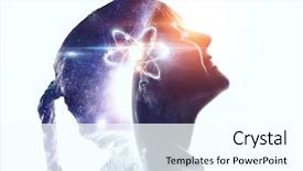  Presentation with character - Slide set consisting of character education - silhouette of school girl background and a cool aqua colored foreground