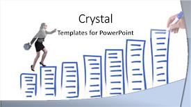  Presentation with diet low carb concept healthy - Slides with character pencil - businesswoman in career progress concept background and a  colored foreground