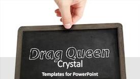  Presentation with jesus christ on the cross - Presentation theme having character trait - cross dressing written background and a  colored foreground