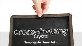  Presentation with foolishness cross - Audience pleasing PPT theme consisting of character trait - cross dressing written backdrop and a  colored foreground