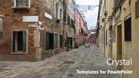  Presentation with venice - Audience pleasing slide deck consisting of characteristic street of venice backdrop and a gray colored foreground