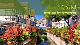  Presentation with beautiful places vietnam - PPT theme enhanced with characteristics - beautiful places of france background and a tawny brown colored foreground