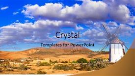  Presentation with volcanic eruption sopka klyuchevskoy volcano - Slide deck having characteristics - landscapes of volcanic fuerteventura background and a light blue colored foreground